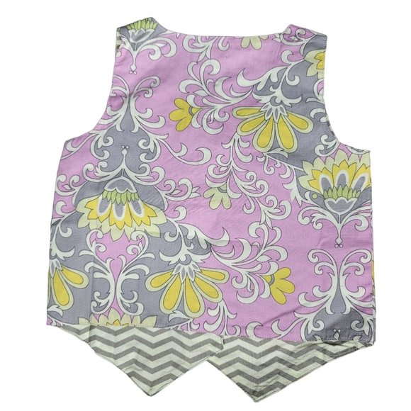 mustard Pie NWT pink floral fancy vest for wedding easter photoshoots 12 months - Picture 2 of 5